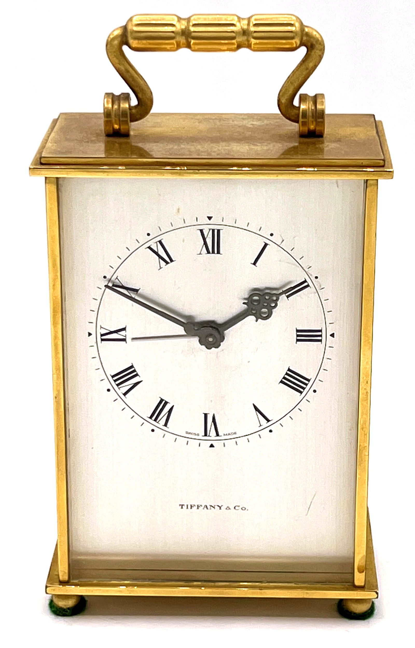 Tiffany & Co Brass Carriage Clock Style with alarm. (1 of 3)