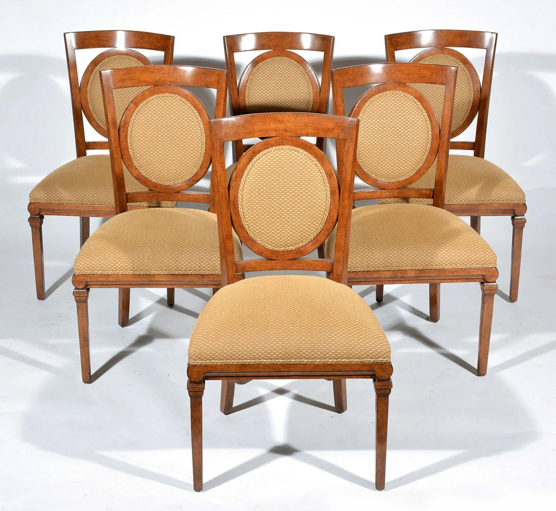 Minton-Spidell side chairs (6) w/upholstered seats and backs (1 of 3)