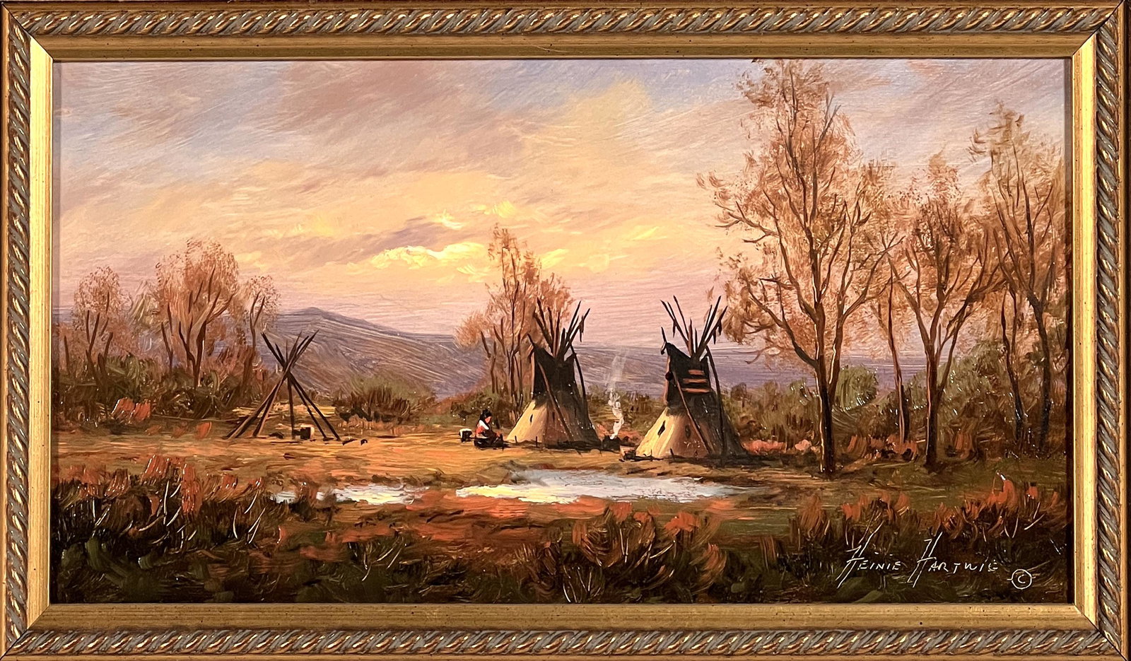 Heine Hartwig, Indian Encampment "Autumn Sunset" (1 of 4)