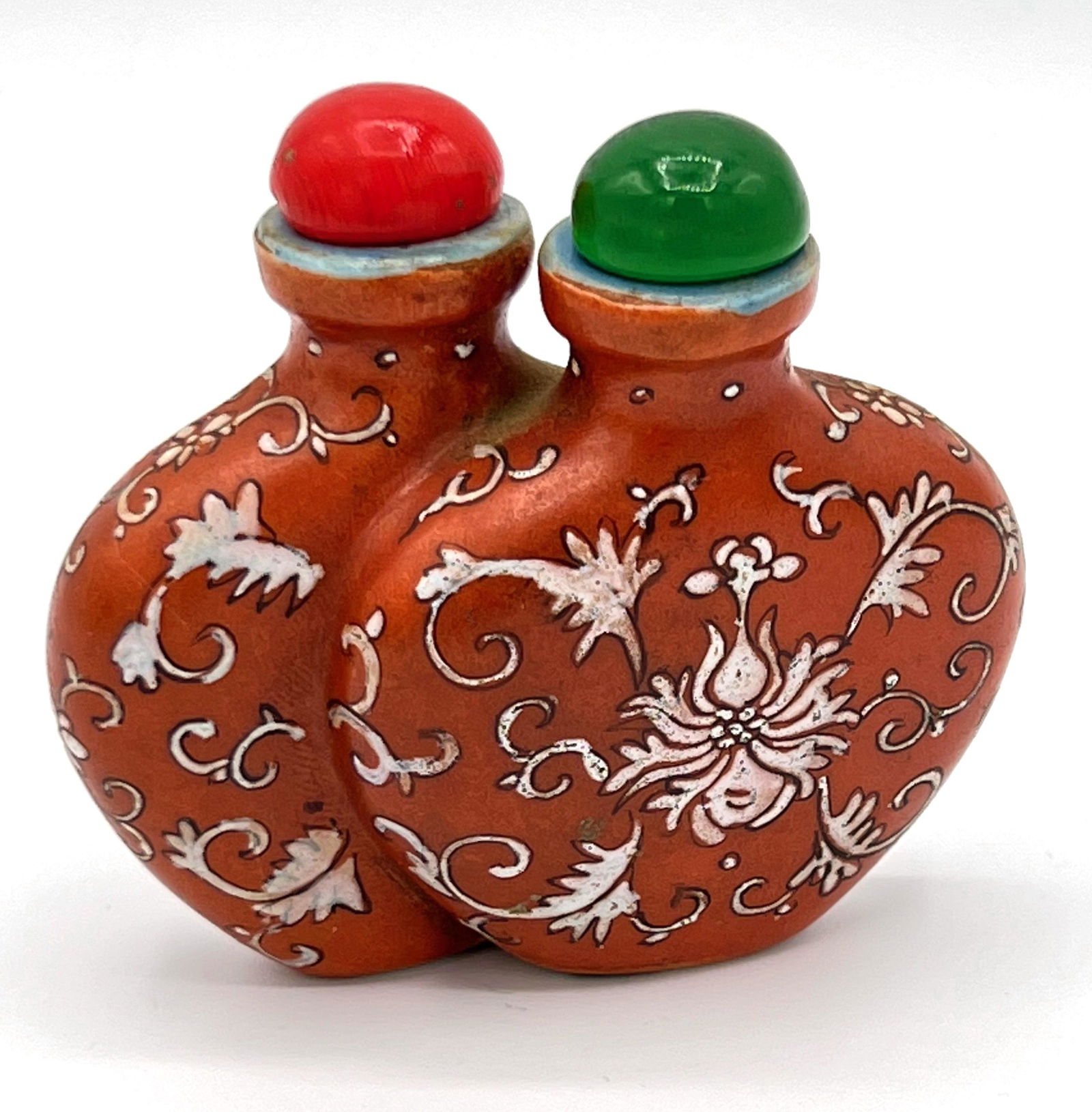Double Conjoined Ceramic Snuff Bottle (1 of 4)