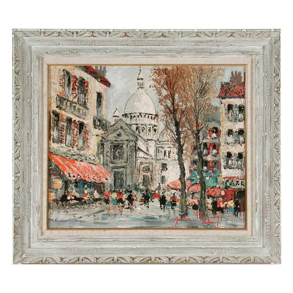 559 Jean Remy Painting, Paris Street Scene