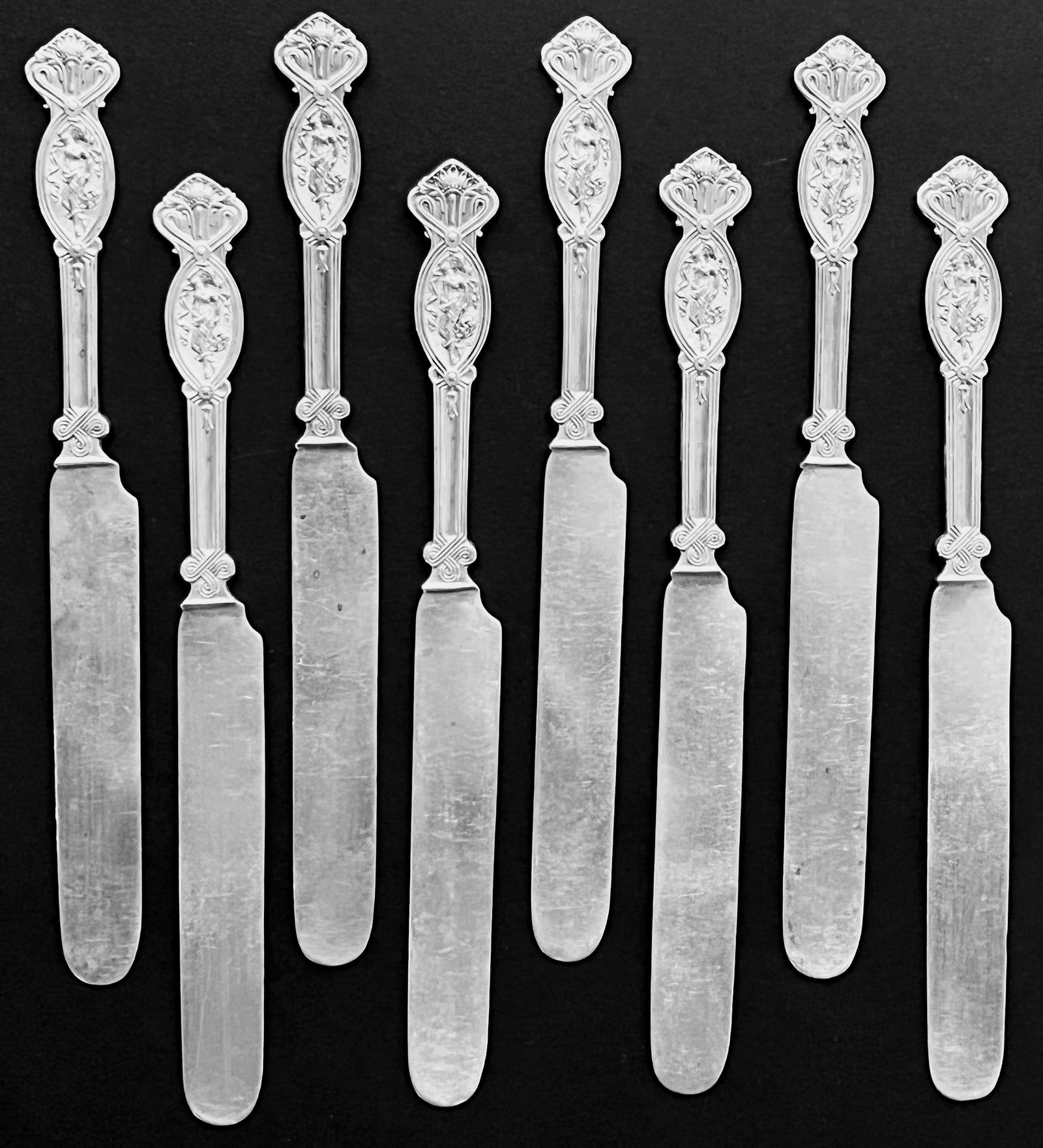 8 Ball, Black & Co Sterling Art Nouveau Knives (1 of 3)