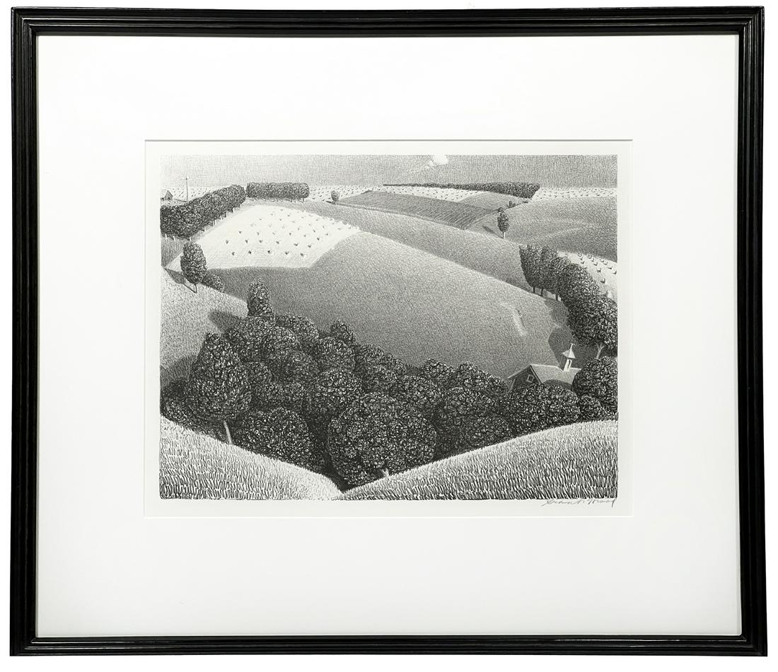 Grant Wood, July Fifteenth, Signed Lithograph on Paper (1 of 5)