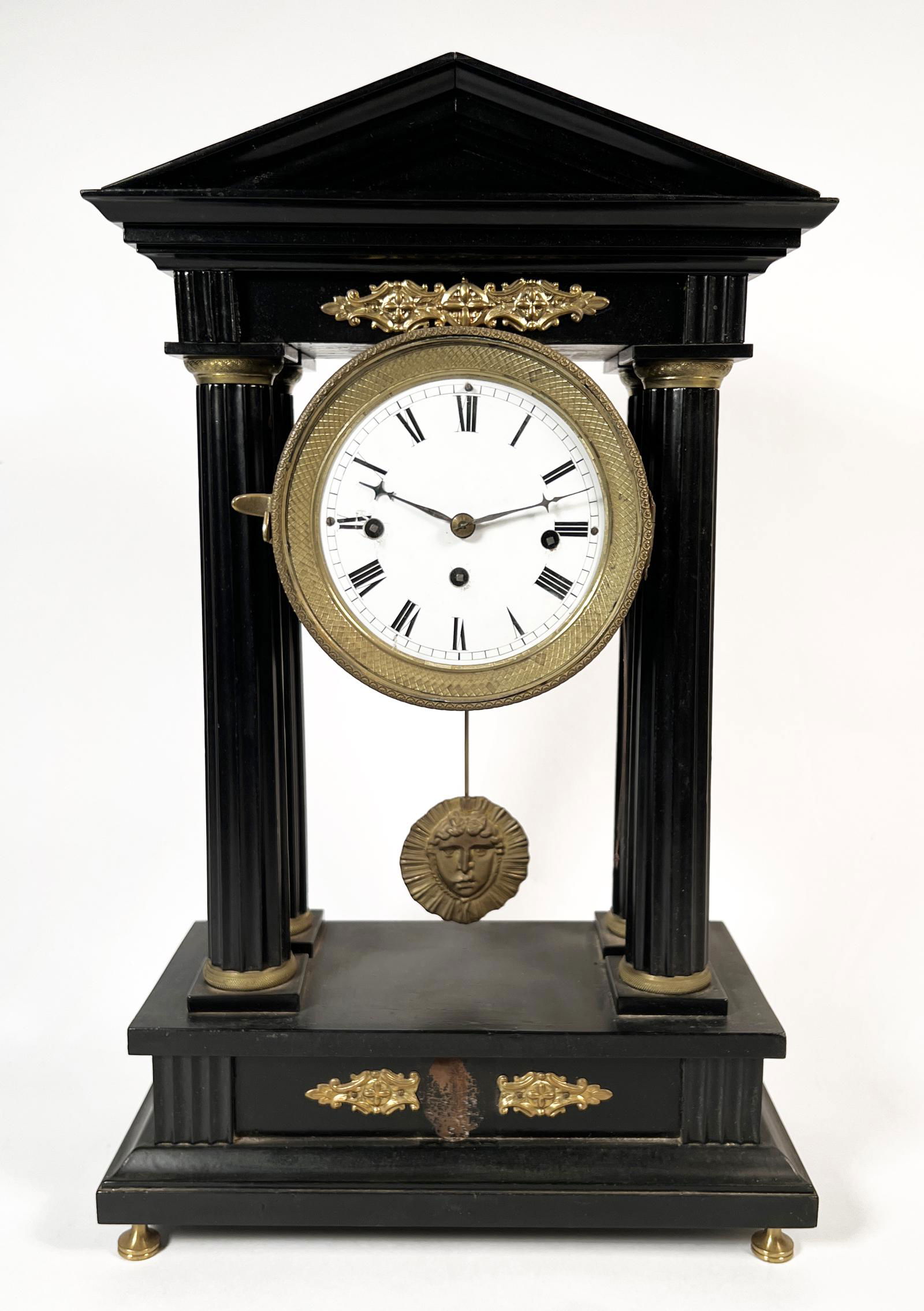 French Empire Four Column Clock (1 of 3)