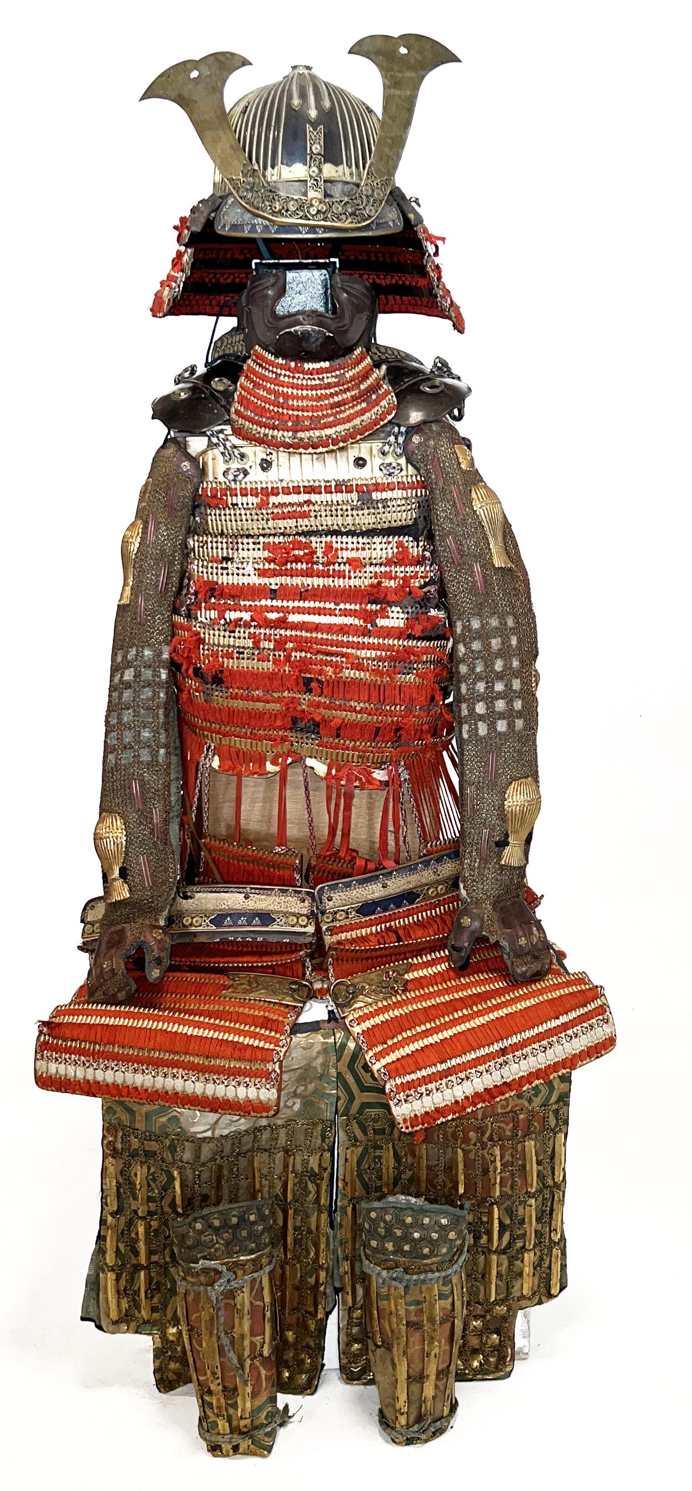 Japanese Samurai Suit of Armor, 19th c.: Japanese Samurai Suit of Armor, 19th c. Generally good condition with separation to the fabric.from age and storage.