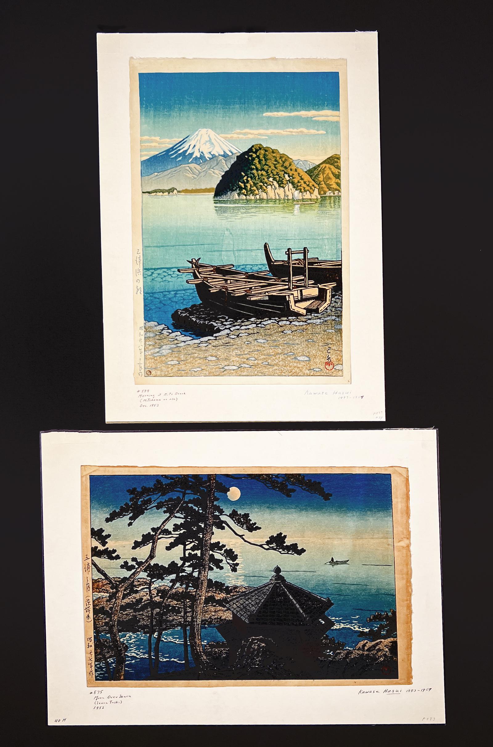 Kawase Hasui (1883-1957), 2 Japanese Woodblock Prints (1 of 6)