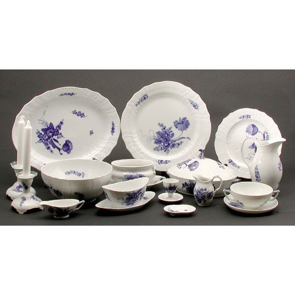 Royal Copenhagen Dinner Service, 111 Piece: SERVICE. Royal Copenhagen dinner service, 111 piece total count to include: 23 (8") lunch plates, 20 (10") dinner plates, 12 (7") bread and butter plates, 8 (6") dessert plates, 1 (7.5") pitcher, 1 (4