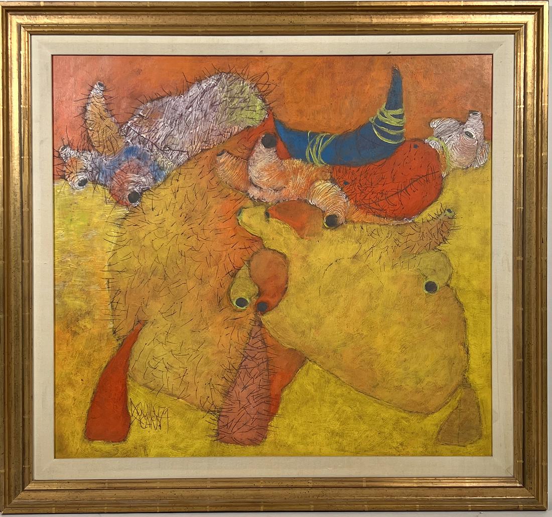 Rolando Ixquiac Xicara, Untitled, Acrylic on board, 1979 (1 of 6)