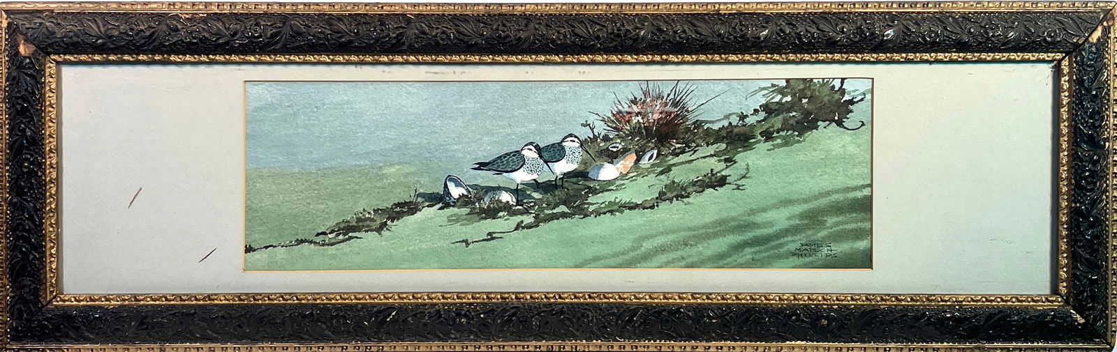 James M. Phillips Watercolor, Birds (1 of 4)