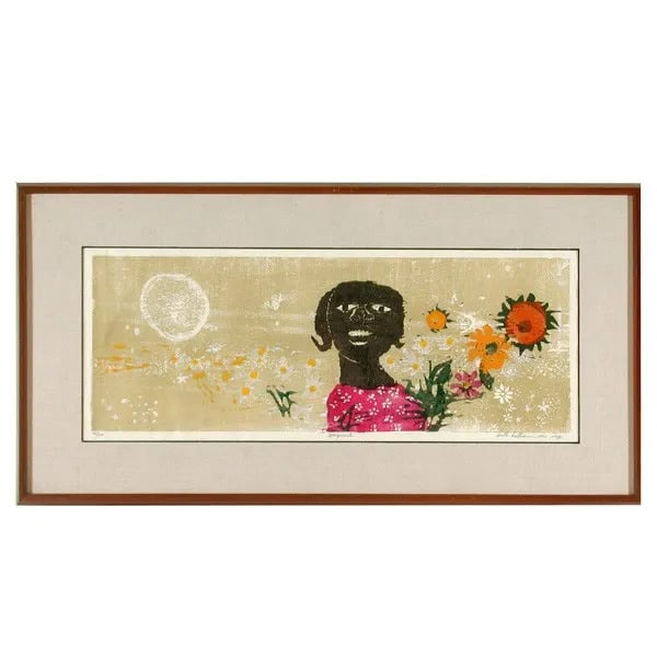 Walter Henry Williams, Marguerite, Color Woodcut (1 of 3)