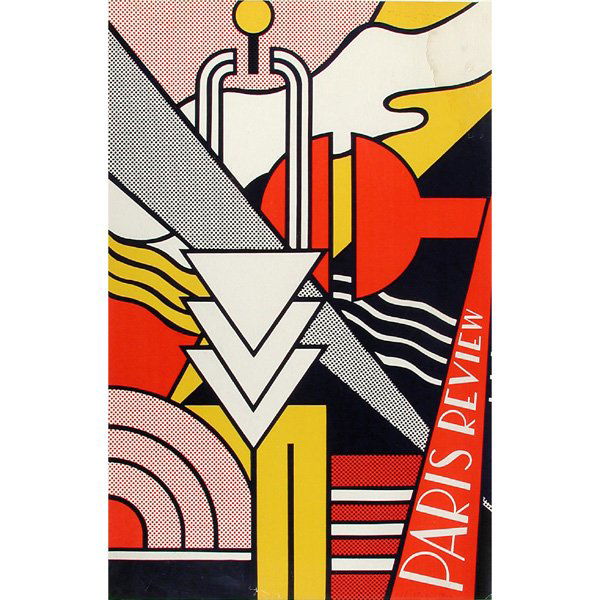 Roy Lichtenstein Silkscreen, "Paris Review": SILKSCREEN. Roy Lichtenstein (American, 1923-1997), "Paris Review", 1966, silkscreen on wove paper, signed and numbered 94/150 on image lower right, with blindstamp of printer "Chiron Press, New York"