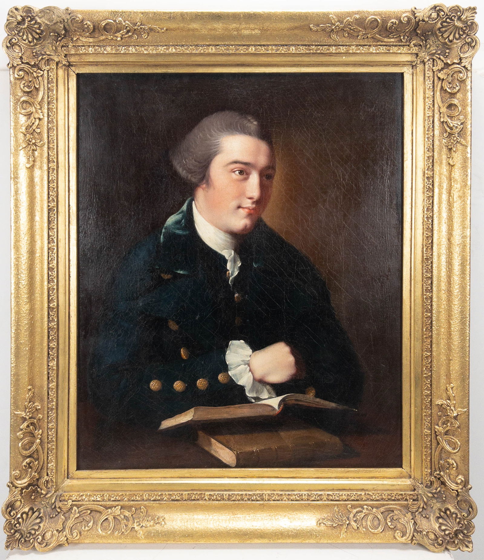 American school, 18th C. portrait of gentleman, possibly Naval (1 of 5)
