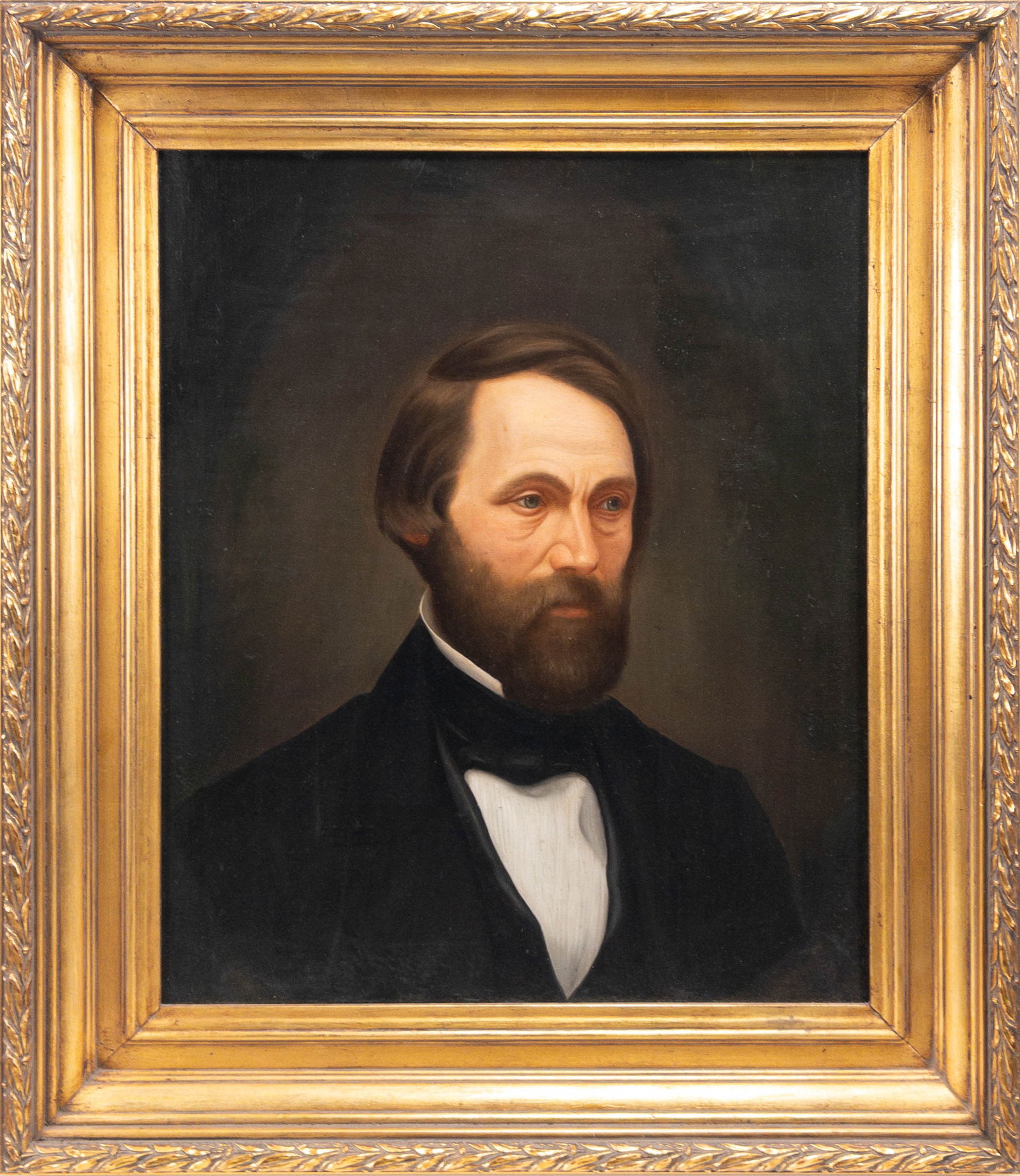 American school painting, 19th C. Portrait of a gentleman (1 of 4)