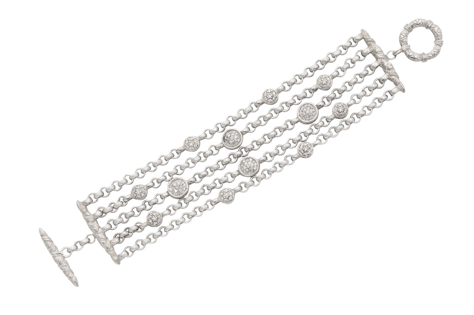 Stephen Dweck Diamond and Sterling Silver Bracelet (1 of 3)