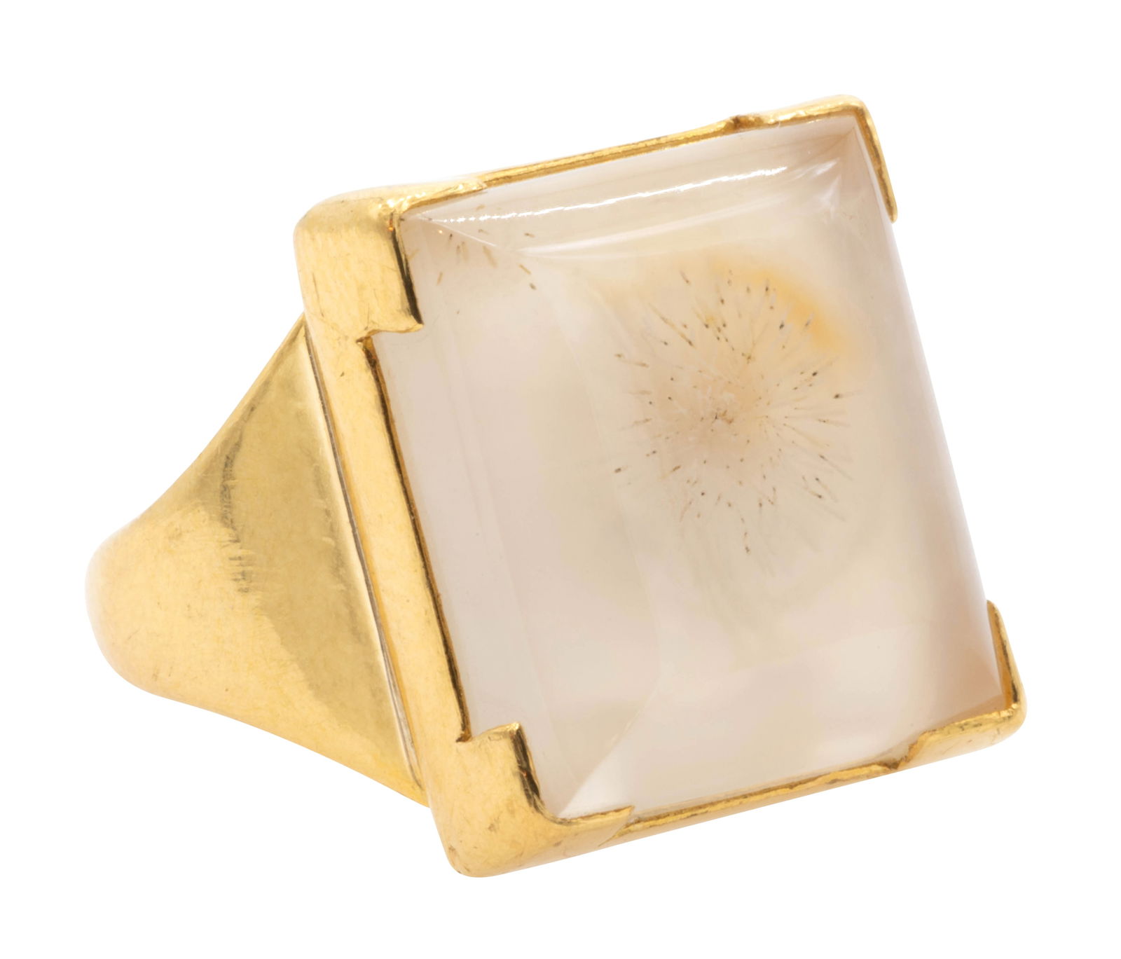 Chinese 24k Gold Agate Ring (1 of 5)