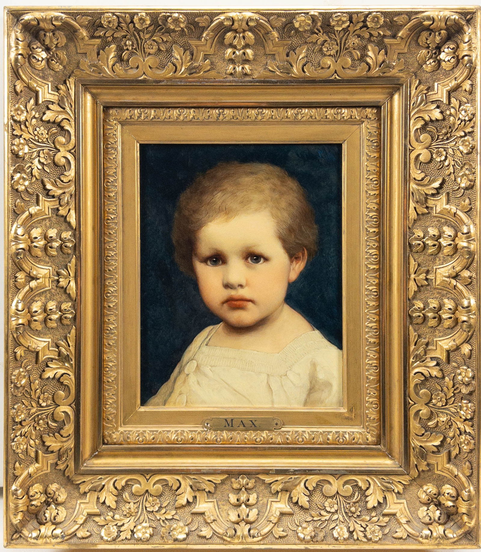 Gabriel Cornelius Von Max, Portrait of a child, oil/panel (1 of 8)