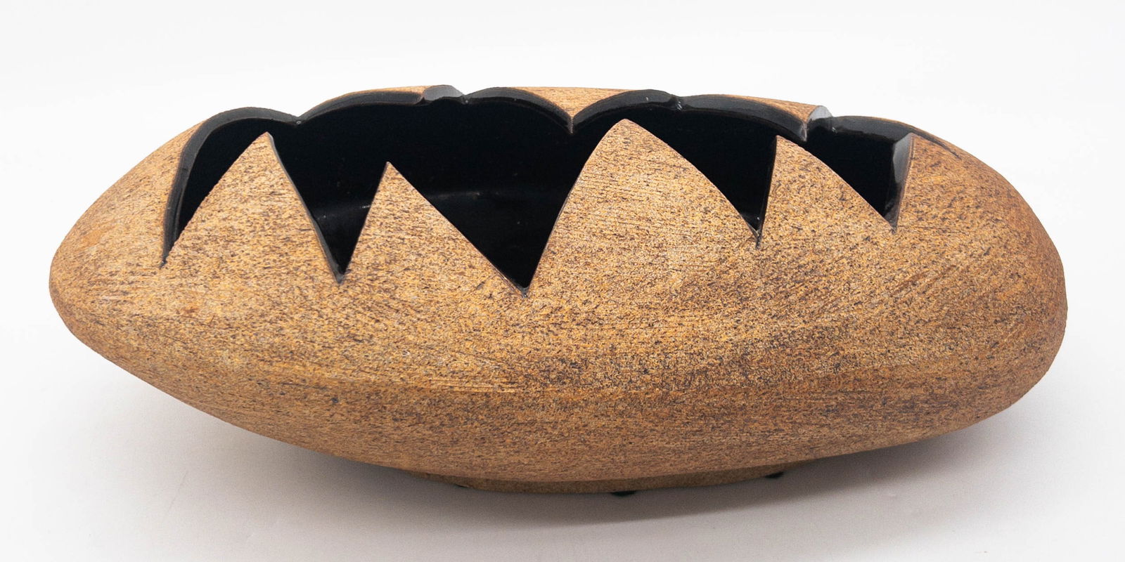 Oblong Ceramic Vessel by Bruno Kark (1 of 5)