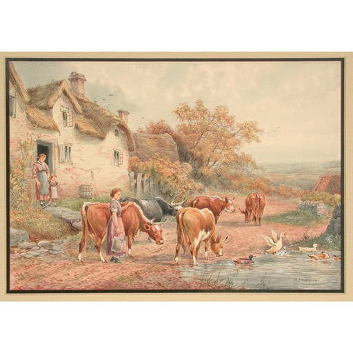 Howard Hammond Watercolor, "country Life"