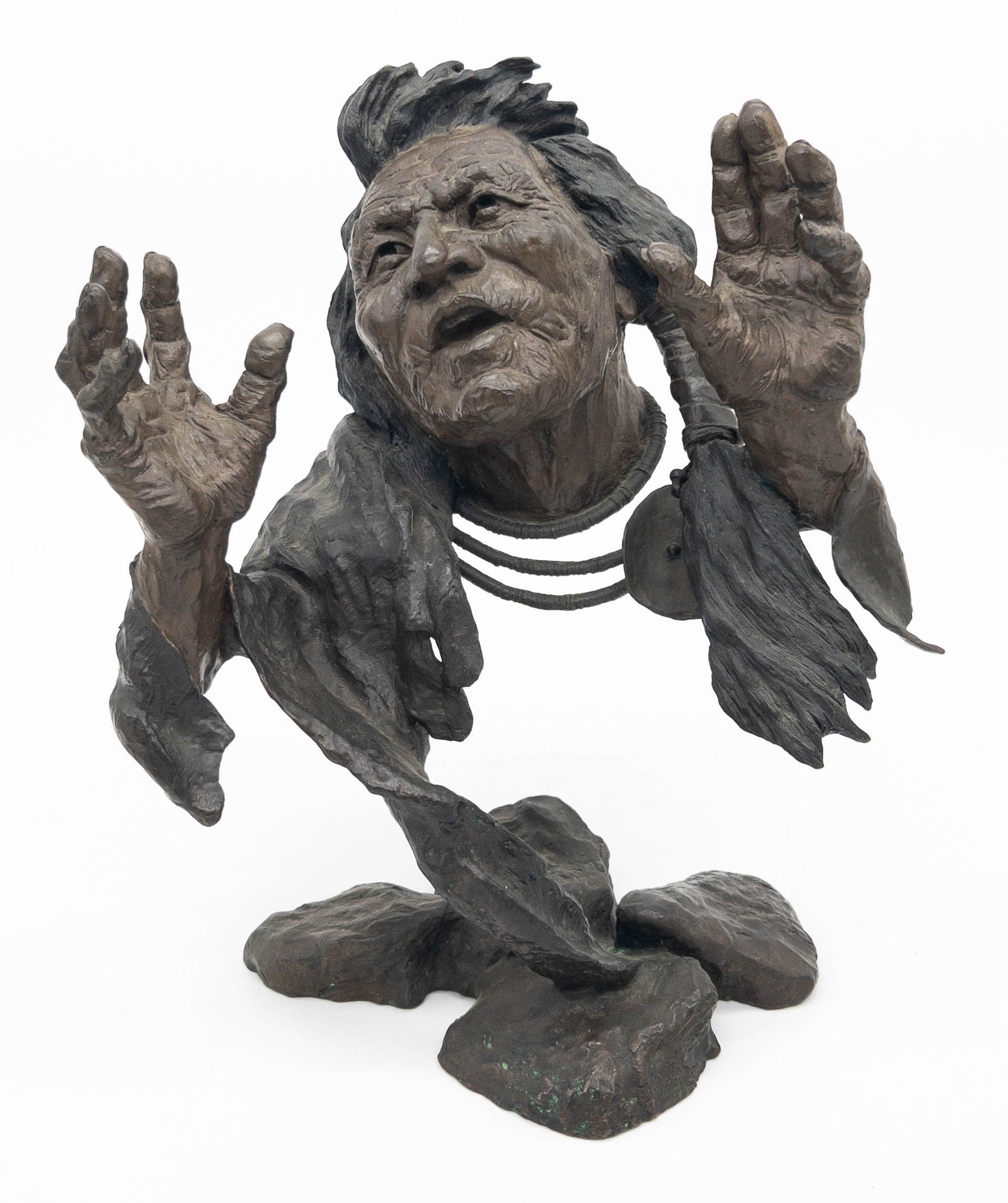 Mark Hopkins, "Legend Keeper" Indian Man  Bronze (1 of 4)