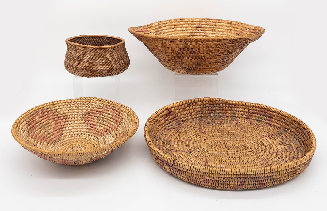 Grouping of 4 Southwest Native American Baskets (1 of 10)