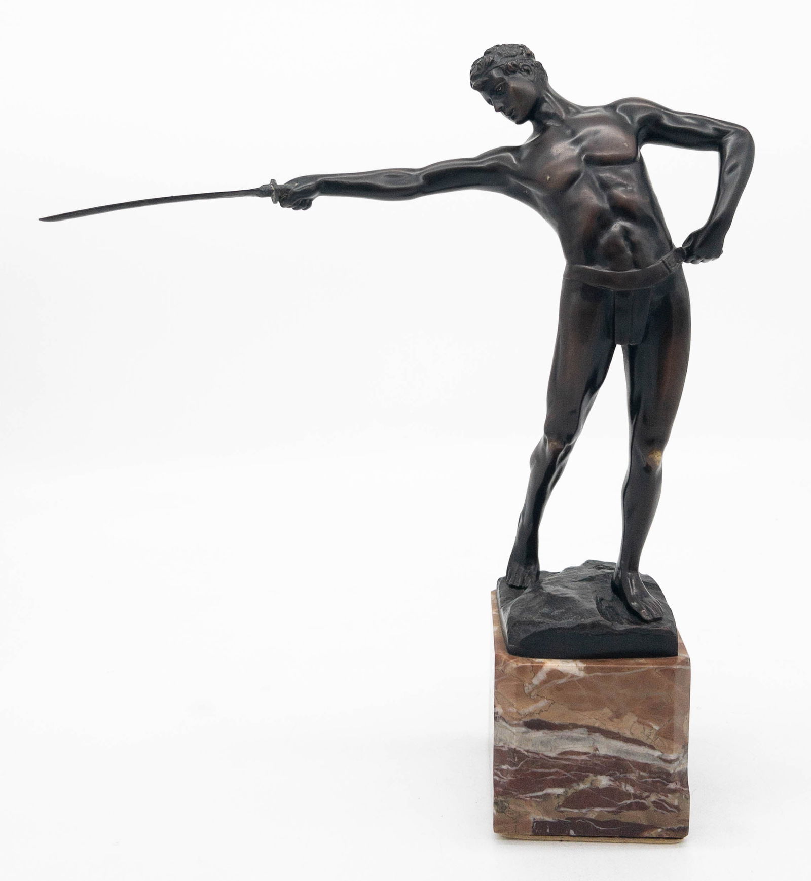 Bronze Man With Sword, Attrib. E. Beck (1 of 4)