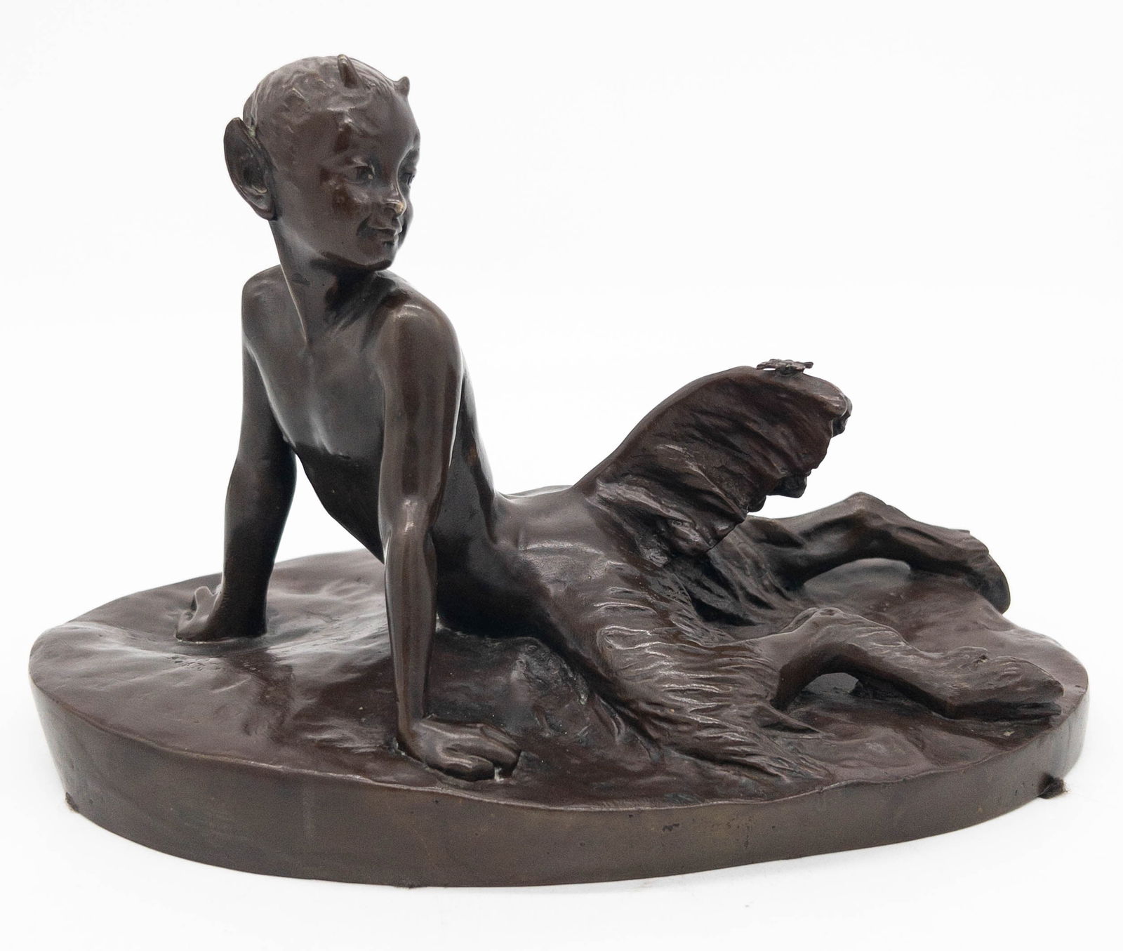 19th C. Faun and Dragonfly Bronze, Nielsine Petersen, Berlin (1 of 5)