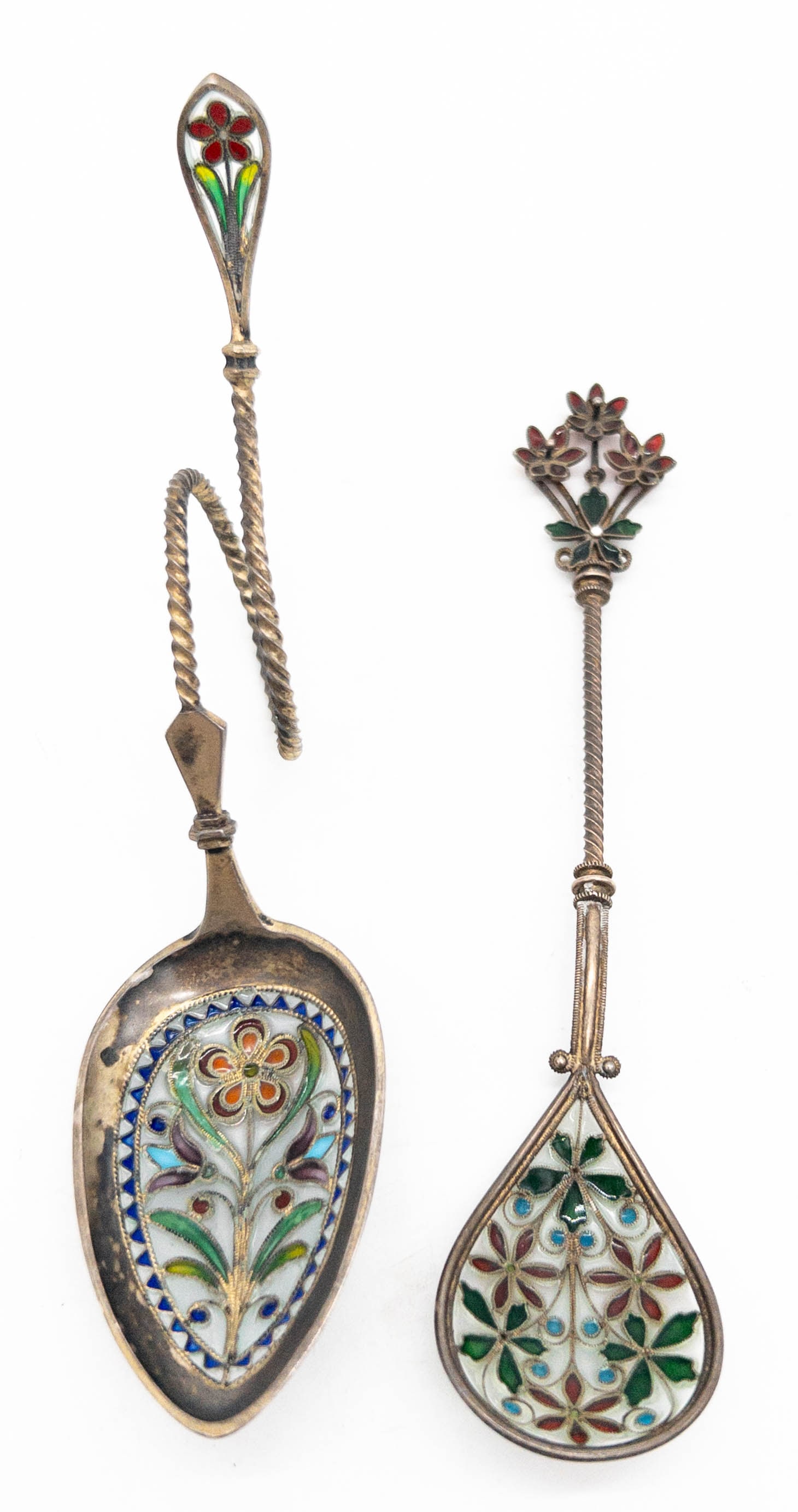 Two Silver & Plique-a-jour Spoons (1 of 5)
