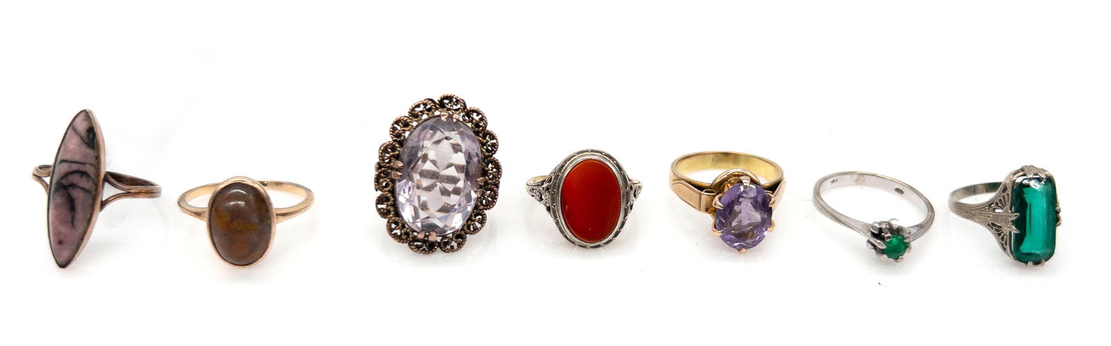 Group of Seven (7) 14k Gold Rings (1 of 1)