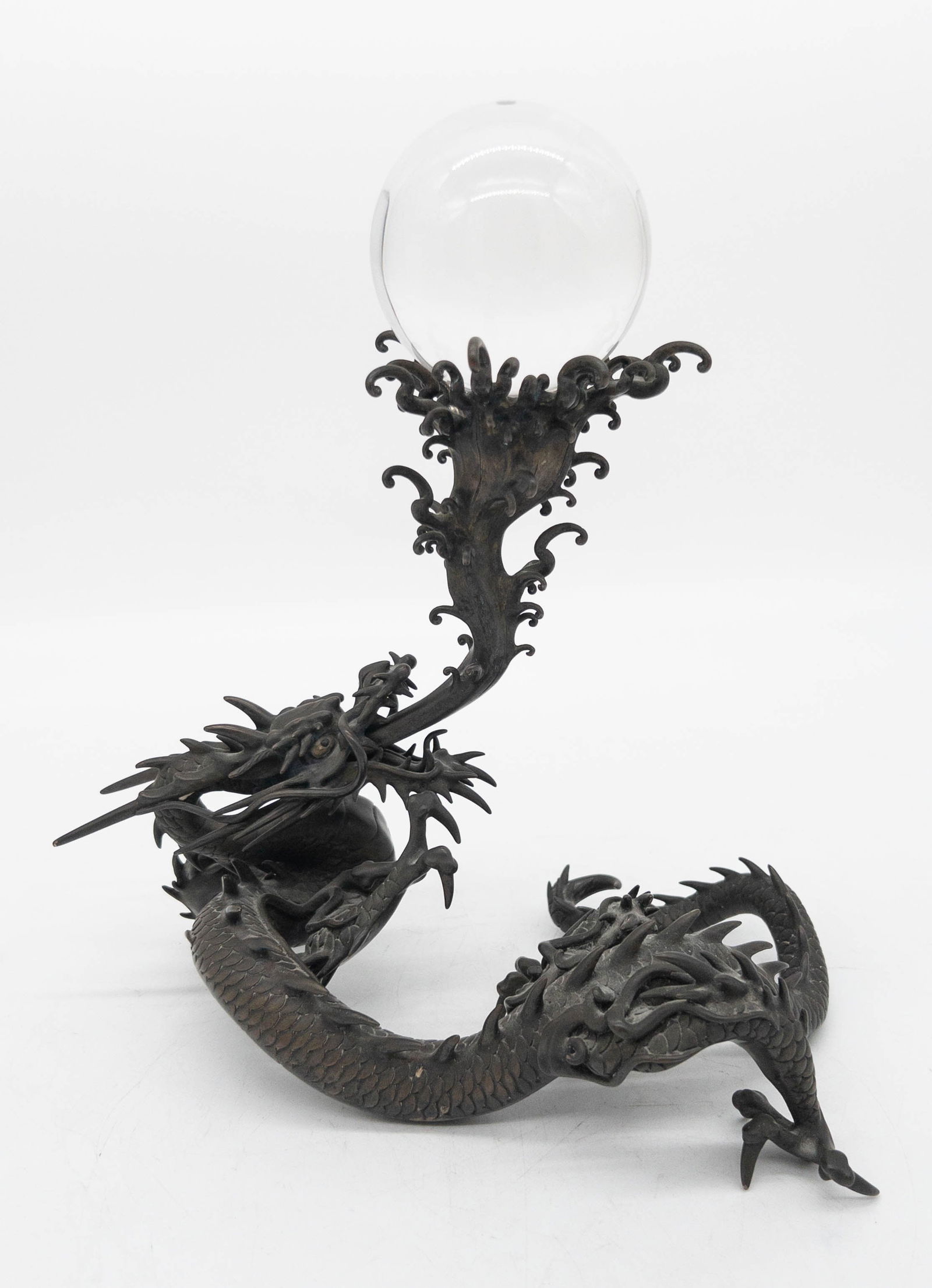 Japanese Bronze Dragon with Crystal Ball (1 of 9)