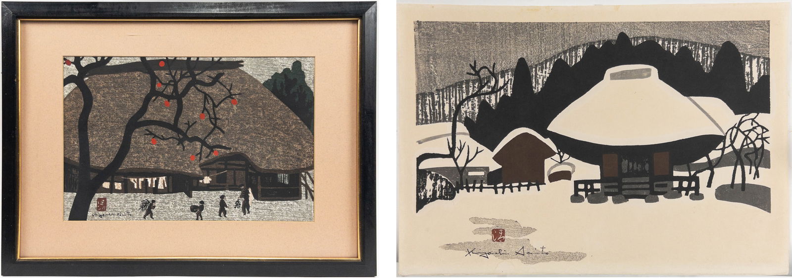 Two (2) Kiyoshi Saito Japanese Woodblock Prints (1 of 10)