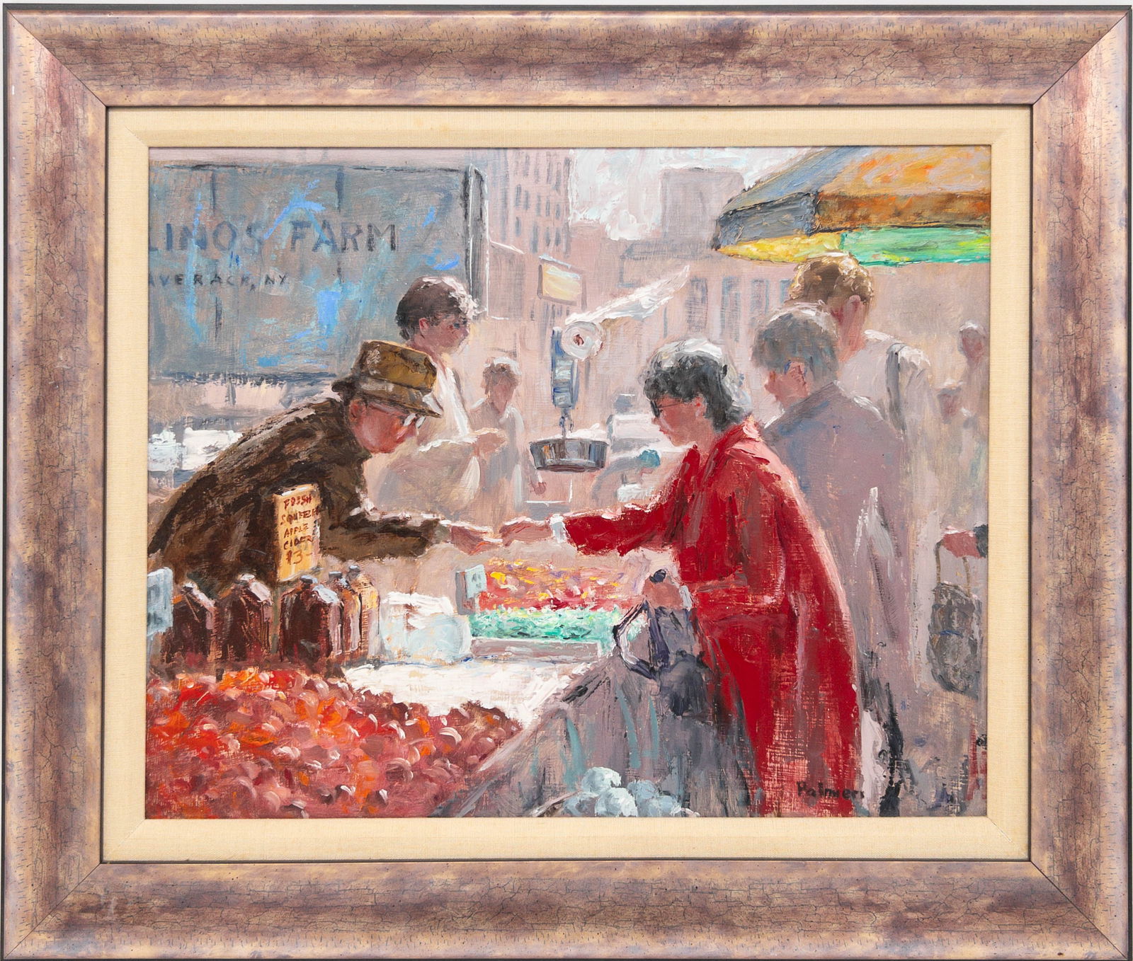 Frank Palmieri Oil on Masonite New York Painting (1 of 6)