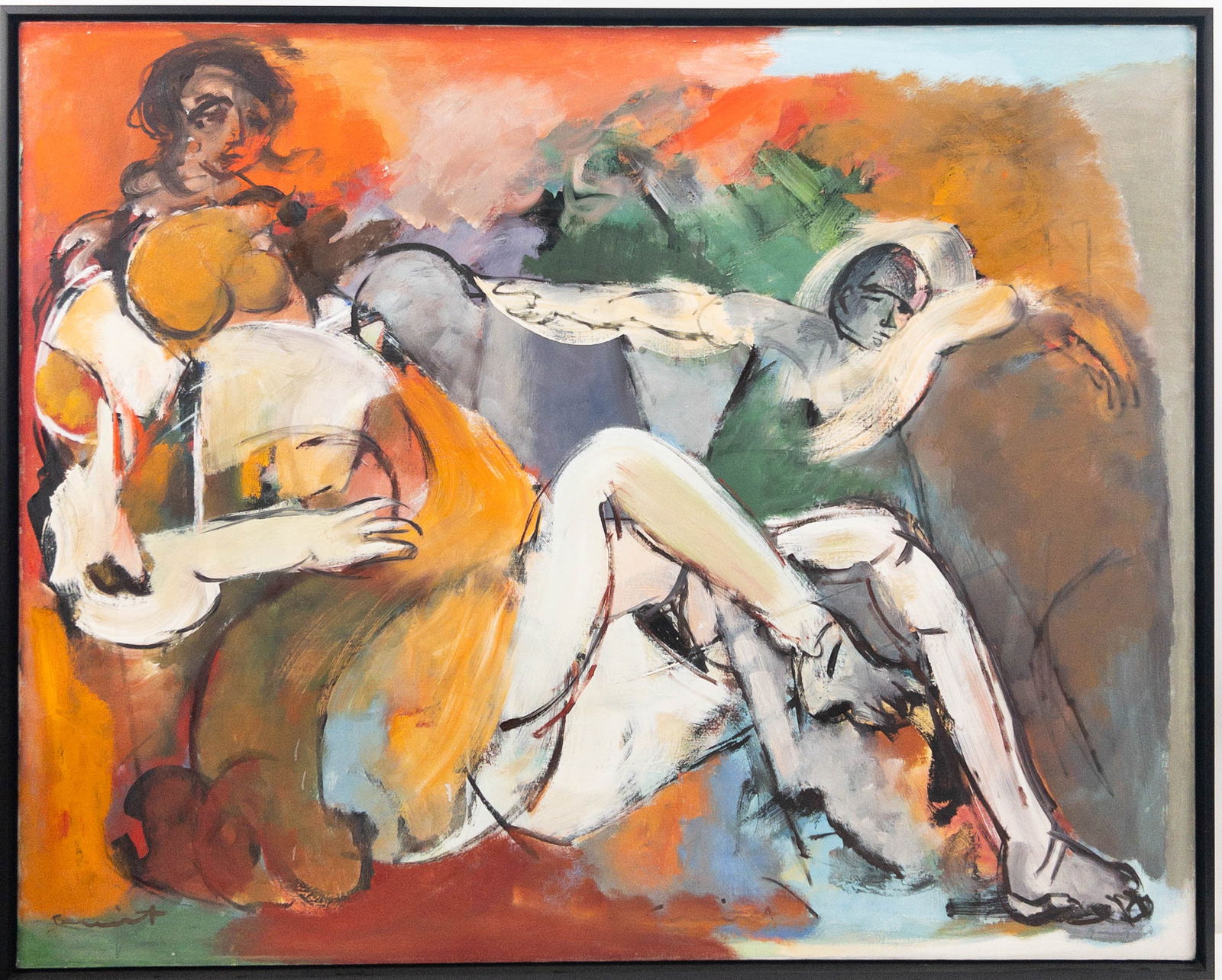 Walter Quirt "The Model" Oil On Canvas Painting (1 of 6)