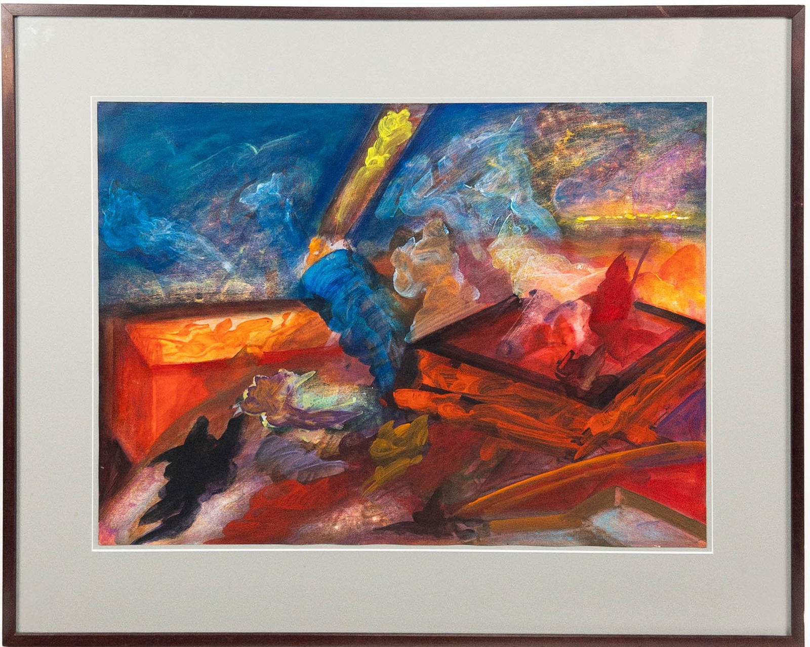 Julius Hatofsky Attrib. Mixed Media Painting (1 of 7)