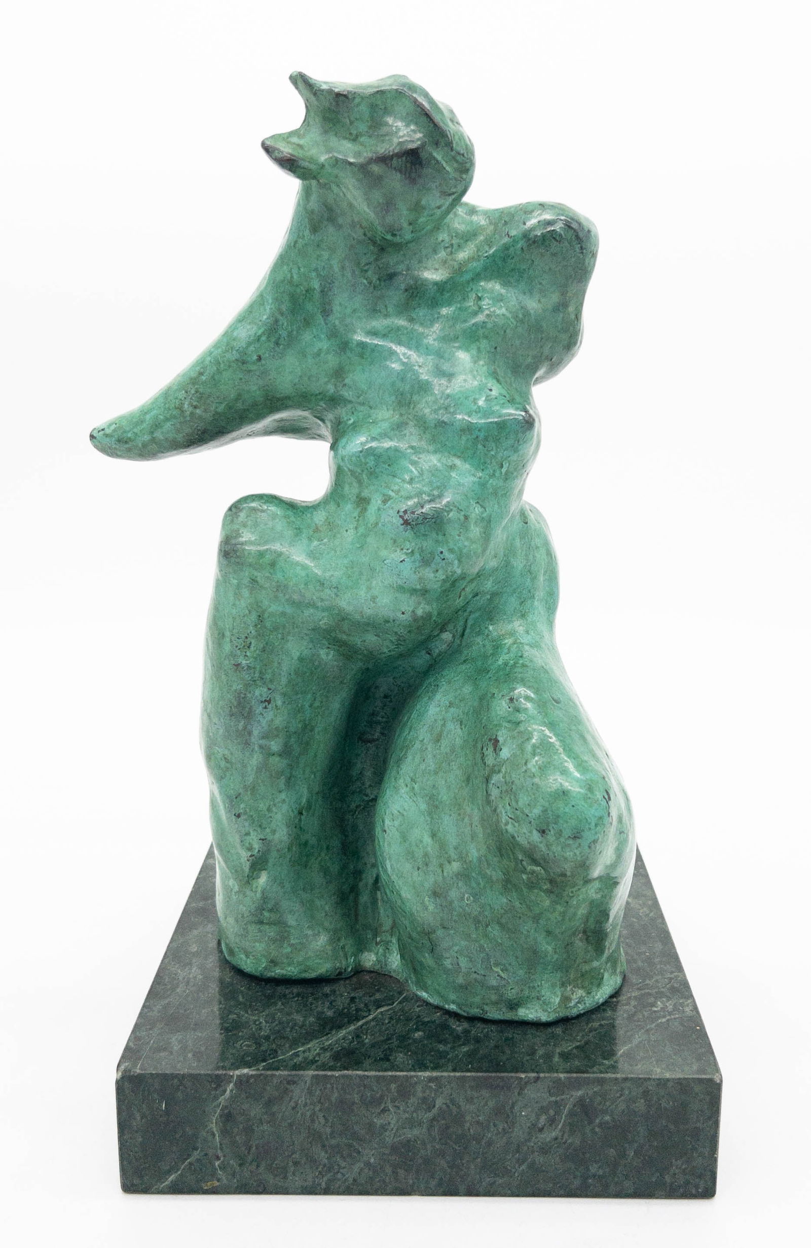 Green Patinated Modern Bronze Figure (1 of 6)