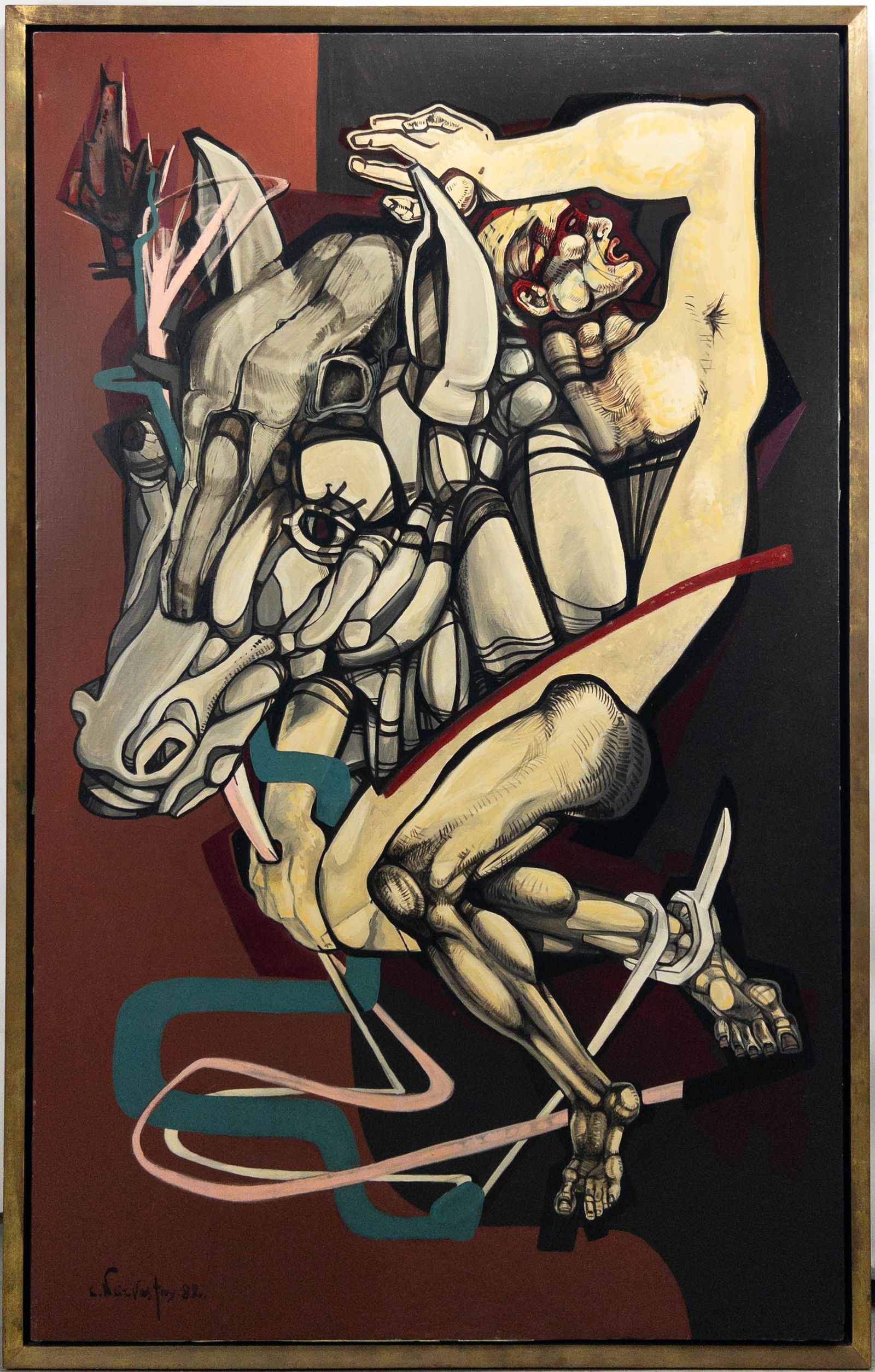 Ernst Neizvestny Untitled Oil Painting, 1982 (1 of 6)