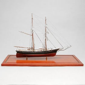 Newsboy Wood Model Sailing Ship 20", cased
