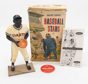 Willie Mays Hartland Baseball Stars Figure, Box, etc, c 1958