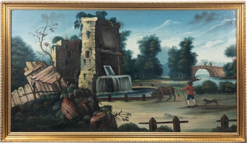 Country Life Primitive, Anonymous, oil/canvas