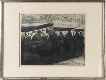 Harold Altman, Cart, Rue Faubourg St. Denis Etching