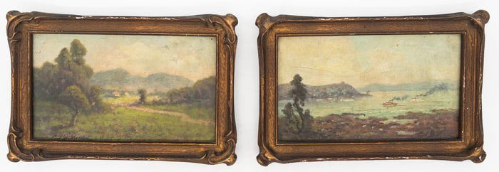 Pair of Carl Dahlgren Paintings, Mt. Tamalpais & Alameda Marsh