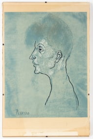 Pablo Picasso, "Head of A Woman" Lithograph with Pochoir