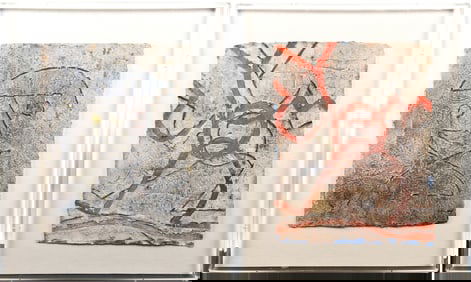 Two (2) Pierre Brisson Oil Mixed Media Abstract Paintings