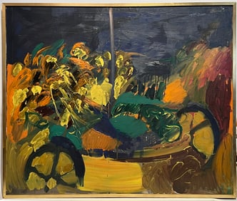 George Kokines (Attrib.) "Charioteers Riddle '65", o/c