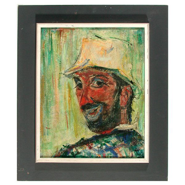 Pascal Cucaro (American, 1915-2004), Oil Painting: Pascal (Pat) Cucaro (American, 1915-2004), Self Portrait, oil on canvas board, attributed, 20" x 16", good original condition.