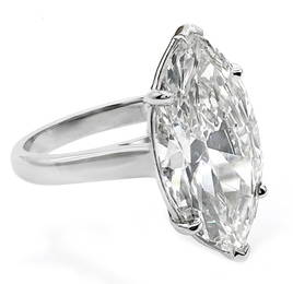 5.34ct Marquise Diamond Solitaire Ring w/ GIA