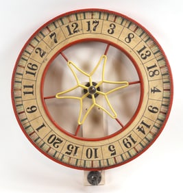 Vintage Gambling Carnival Roulette Wheel of Fortune