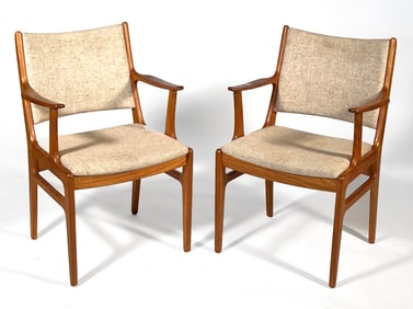Pair of Mid-Century Modern Teak Armchairs