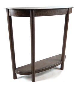 Mid-Century Modern Industrial Iron Demilune Console Table