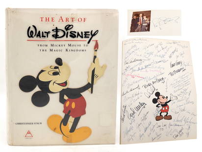 Signed "The Art of Walt Disney" book by Christopher Finch: "The Art of Walt Disney" book by Christopher Finch, a first edition from 1973 with many signatures of animators, artists and ink & paint people from various Studios including Disney. The front contain