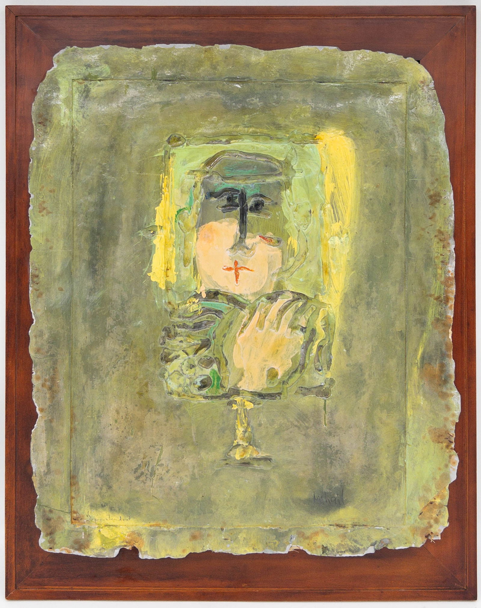 Mihail Simeonov, "Superintendent" 1974 Acrylic Wall Sculpture (1 of 5)